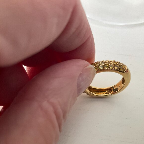 Faboulous and unique 14k gold and citrine ring - Picture 3 of 7